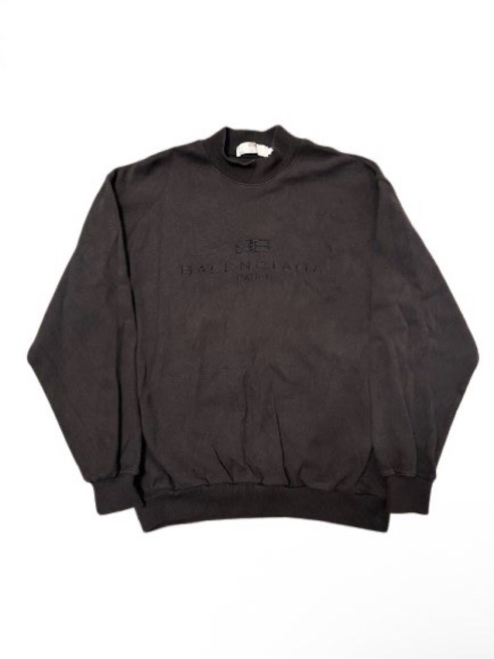 Vintage Balenciaga Men’s suede Black Logo Sweatshirt
